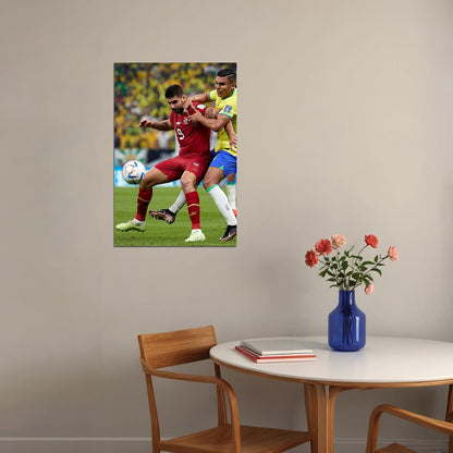 Aleksandar Mitrovic Serbia National Team World Cup Poster Wall Art Print Home Wall Decor