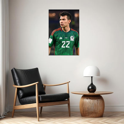 Hirving Lozano Mexico National Team World Soccer Fans Poster Wall Art Print Home Wall Decor