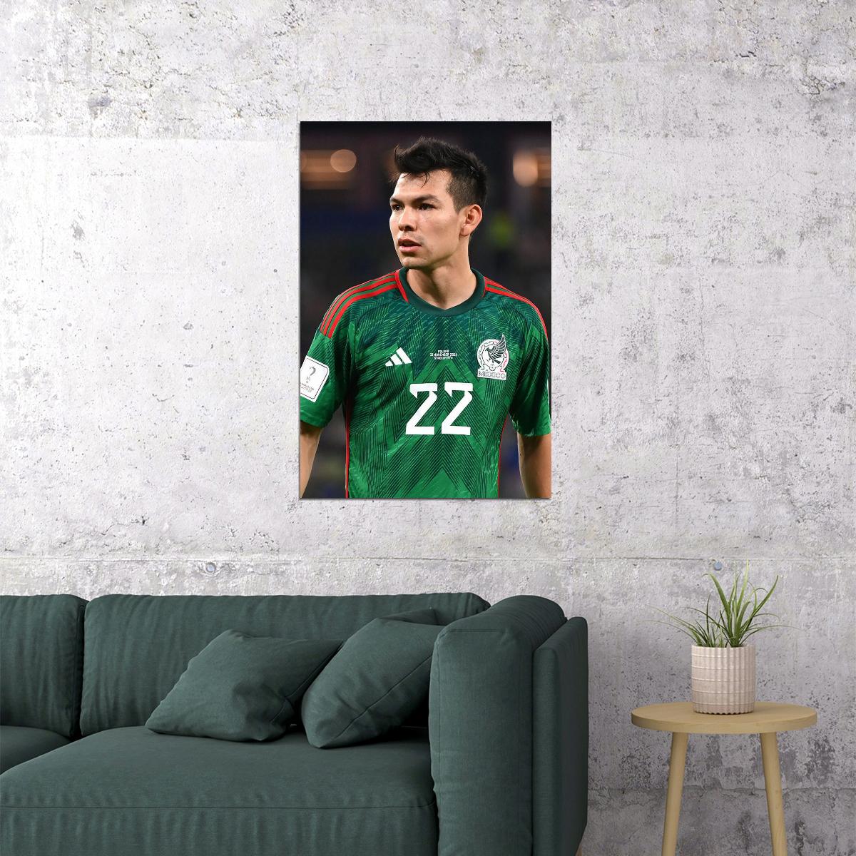 Hirving Lozano Mexico National Team World Soccer Fans Poster Wall Art Print Home Wall Decor