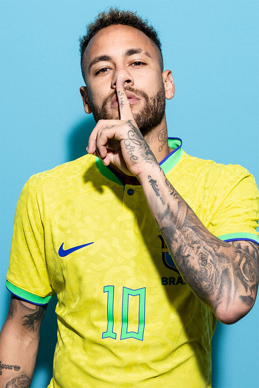 Neymar Brazil World Soccer Fans 2022 Footballer Poster Wall Art Print Home Wall Decor