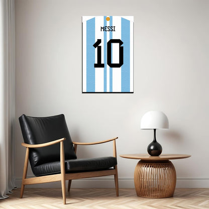 Argentina 10 Lionel Messi World Soccer Championship Poster Wall Art Print Home Wall Decor