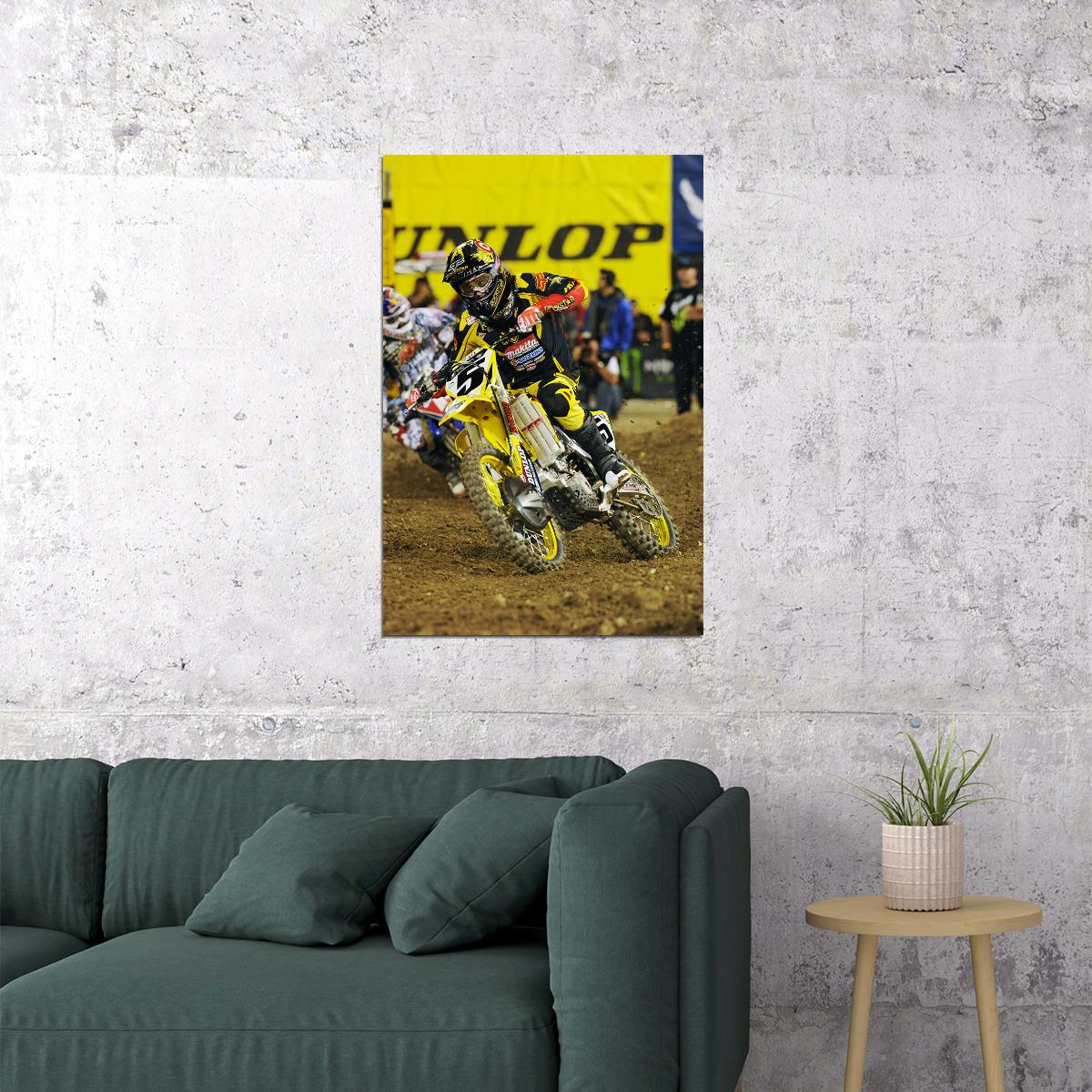 Ryan Villopoto Dirt Motorcycles Driver Artist Idol Poster Wall Art Print Home Wall Decor