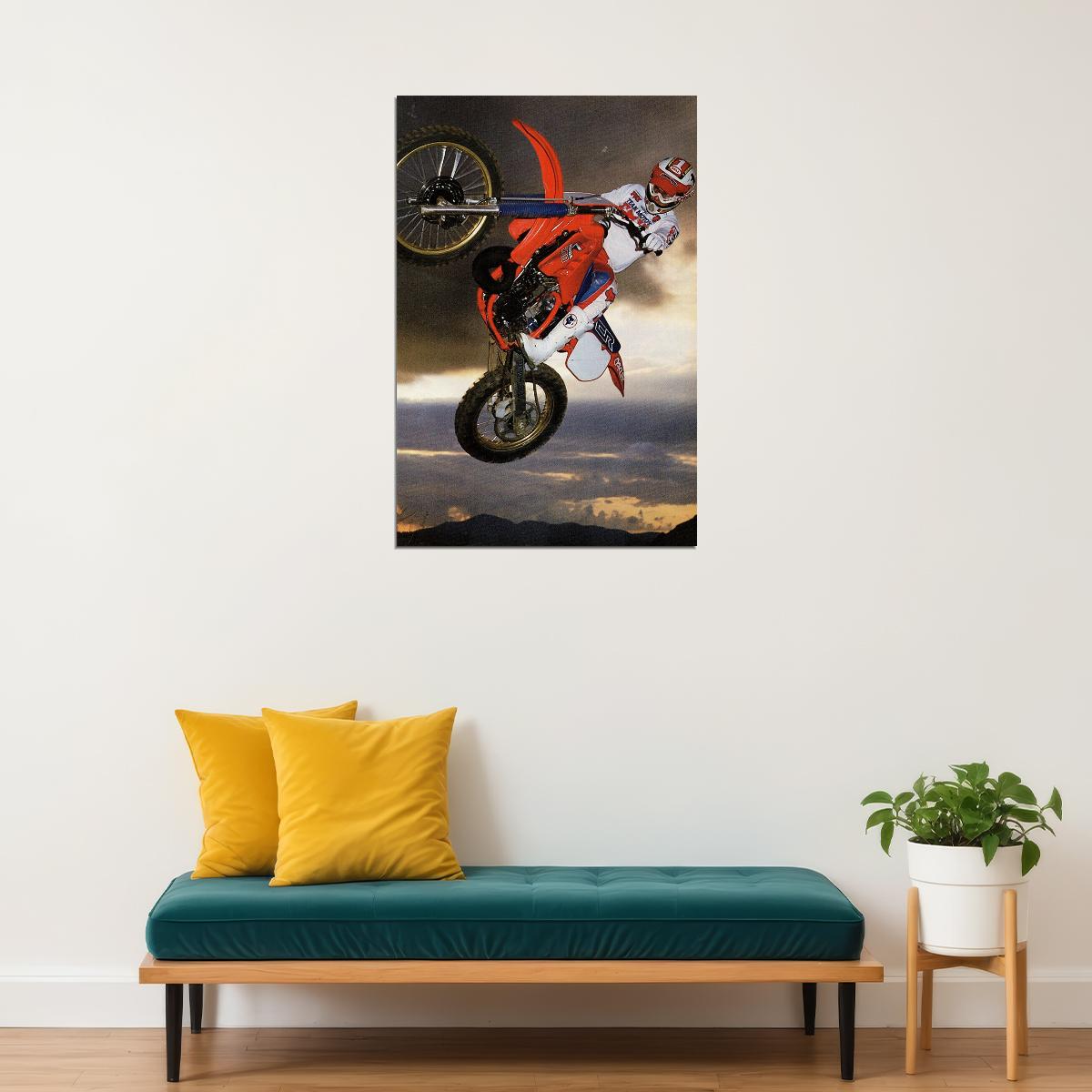 Ricky Johnson Motorcycle Cross Country Racer Idol Poster Wall Art Print Home Wall Decor