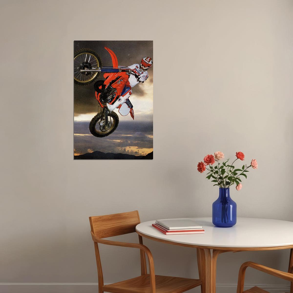 Ricky Johnson Motorcycle Cross Country Racer Idol Poster Wall Art Print Home Wall Decor