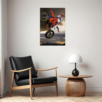 Ricky Johnson Motorcycle Cross Country Racer Idol Poster Wall Art Print Home Wall Decor