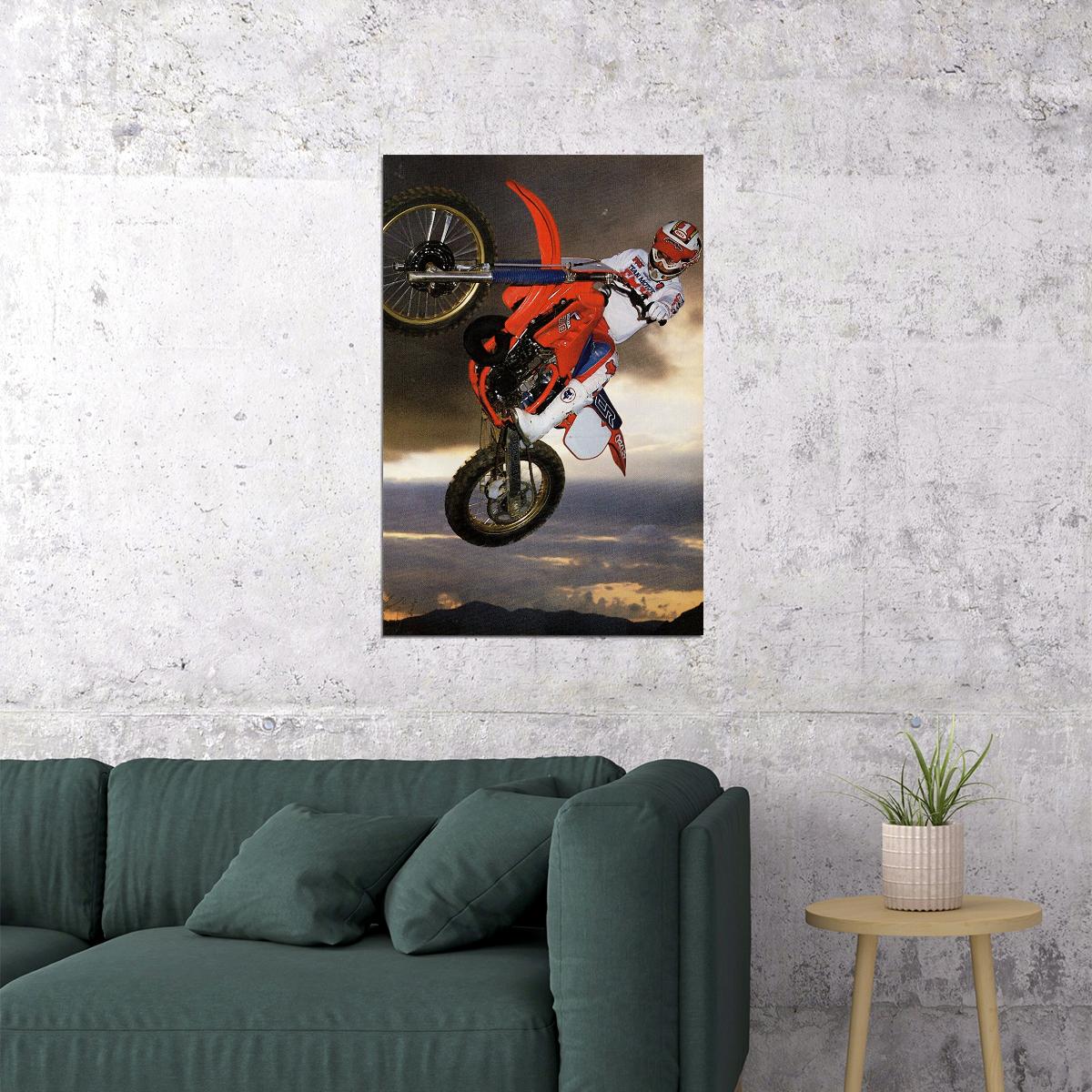 Ricky Johnson Motorcycle Cross Country Racer Idol Poster Wall Art Print Home Wall Decor