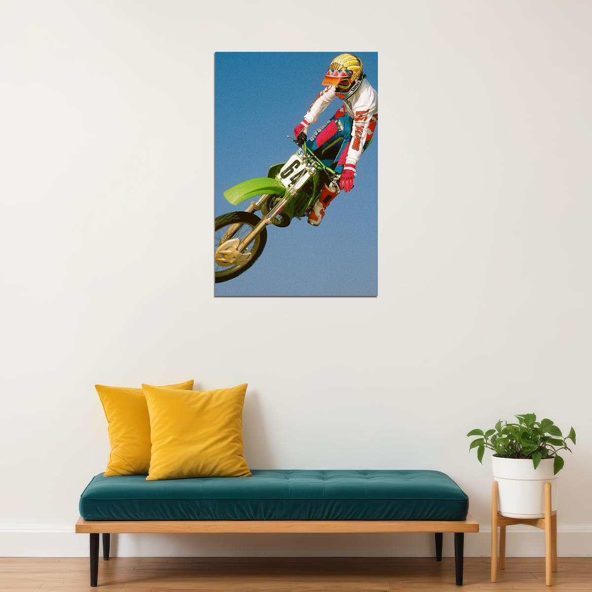 Jeremy Mcgrath Motorcycle Cross Country Driver Idol Poster Wall Art Print Home Wall Decor