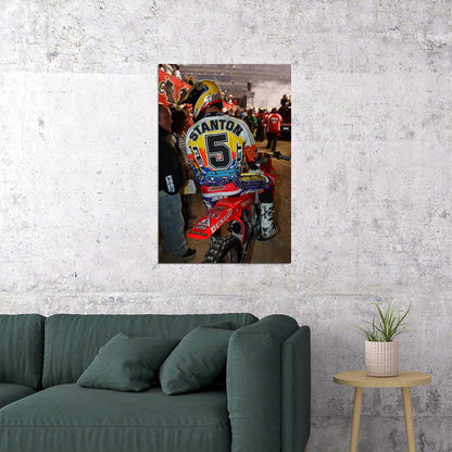 Jeff Stanton Motorcycle Cross Country Star Poster Wall Art Print Home Wall Decor