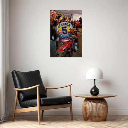 Jeff Stanton Motorcycle Cross Country Star Poster Wall Art Print Home Wall Decor