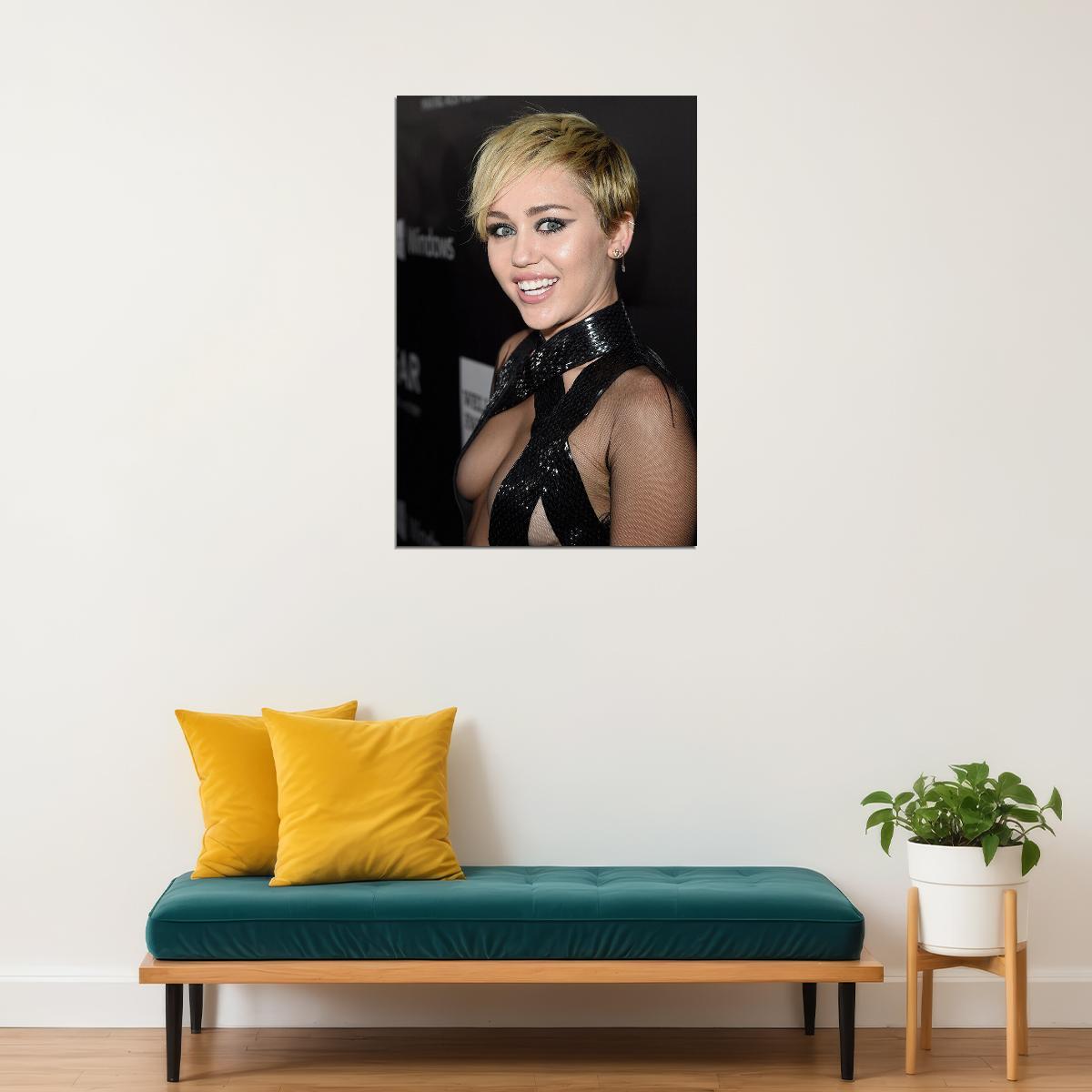 Miley Cyrus Singer Movie Actor Songwriter Poster Wall Art Print Home Wall Decor