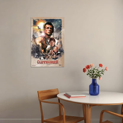 Cliffhanger Vintage Classic Action Movie Poster Wall Art Print Home Wall Decor