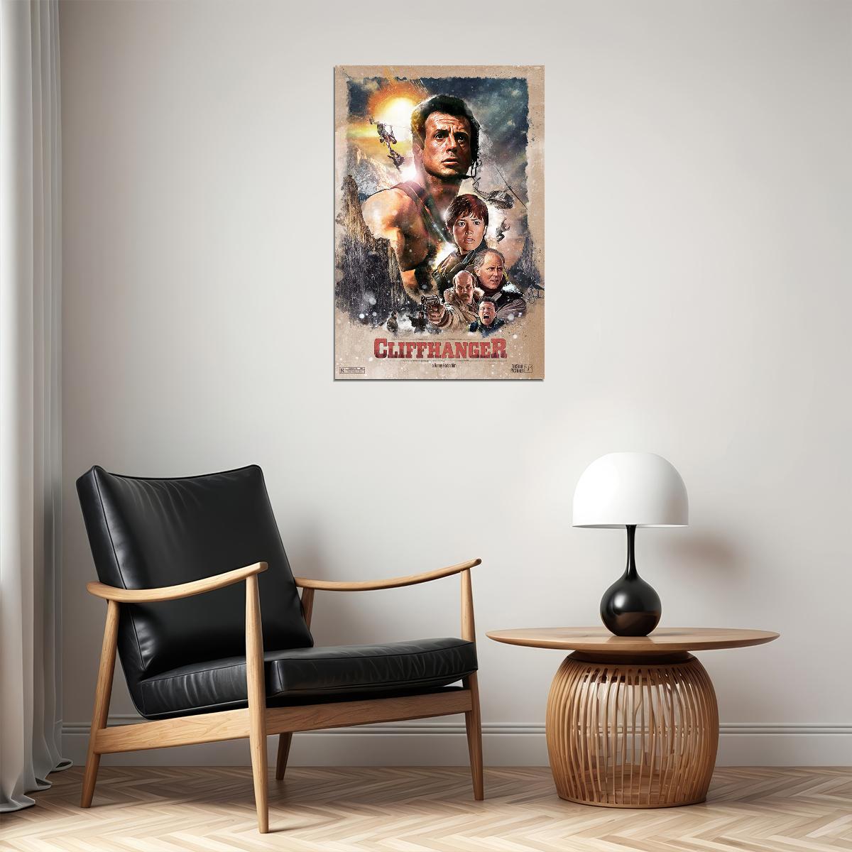 Cliffhanger Vintage Classic Action Movie Poster Wall Art Print Home Wall Decor