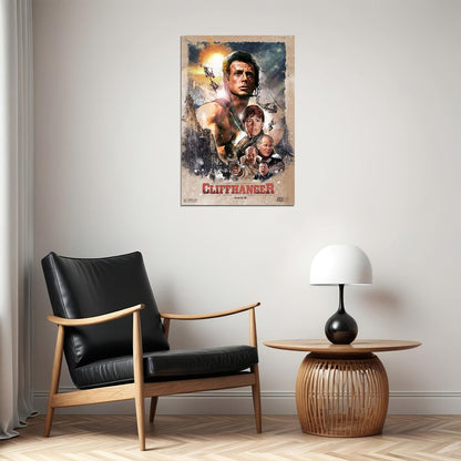 Cliffhanger Vintage Classic Action Movie Poster Wall Art Print Home Wall Decor