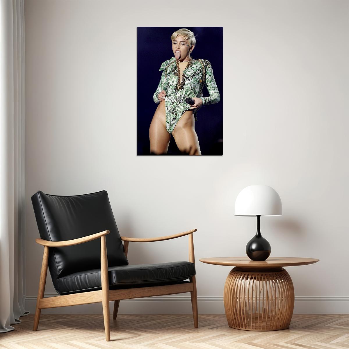 Miley Cyrus Singer Concert Artist Star Poster Wall Art Print Home Wall Decor - xonomax