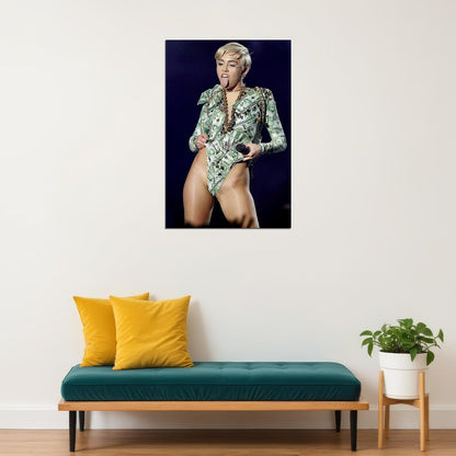 Miley Cyrus Singer Concert Artist Star Poster Wall Art Print Home Wall Decor - xonomax
