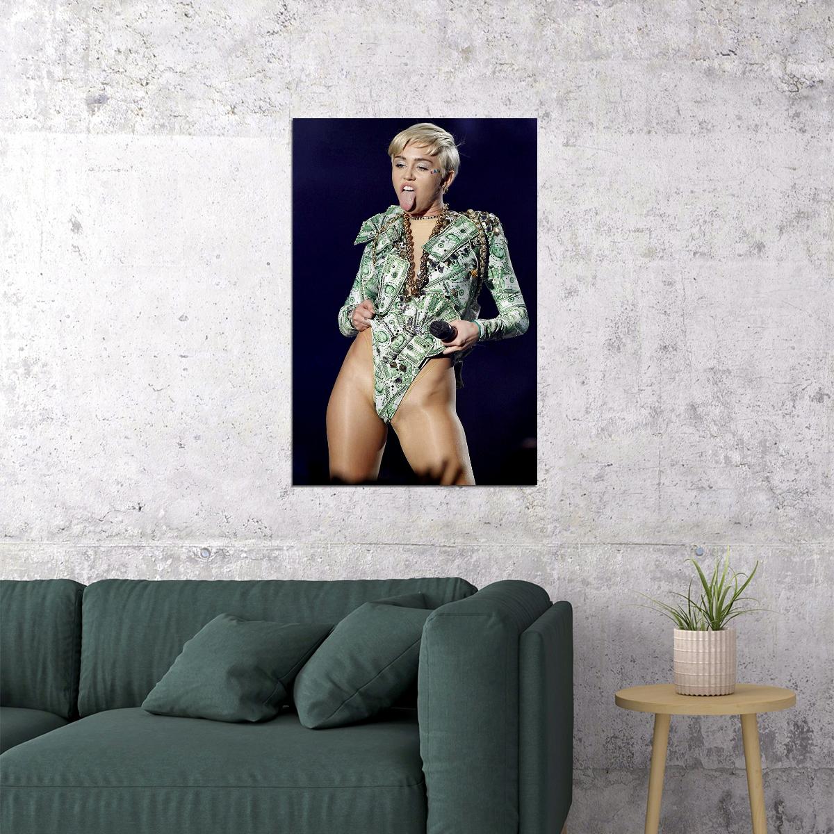 Miley Cyrus Singer Concert Artist Star Poster Wall Art Print Home Wall Decor - xonomax