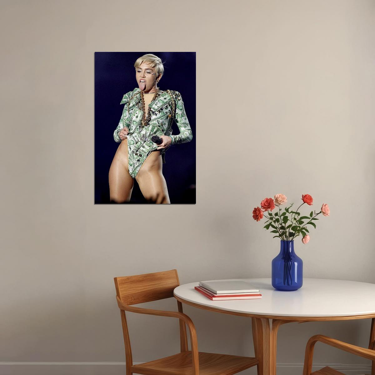 Miley Cyrus Singer Concert Artist Star Poster Wall Art Print Home Wall Decor - xonomax