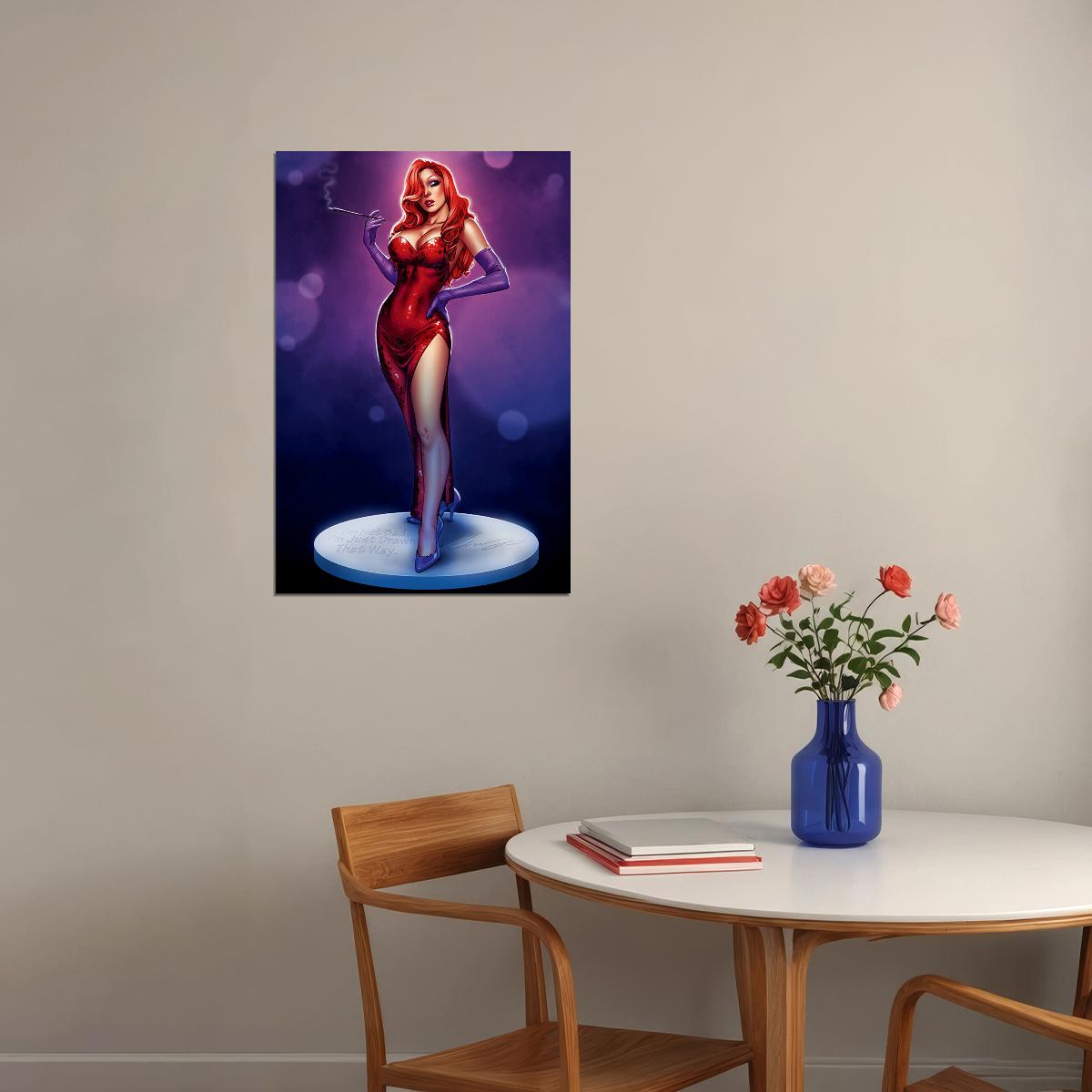 Jessica Rabbit Hollywood Celebrity Anime Poster Wall Art Print Home Wall Decor