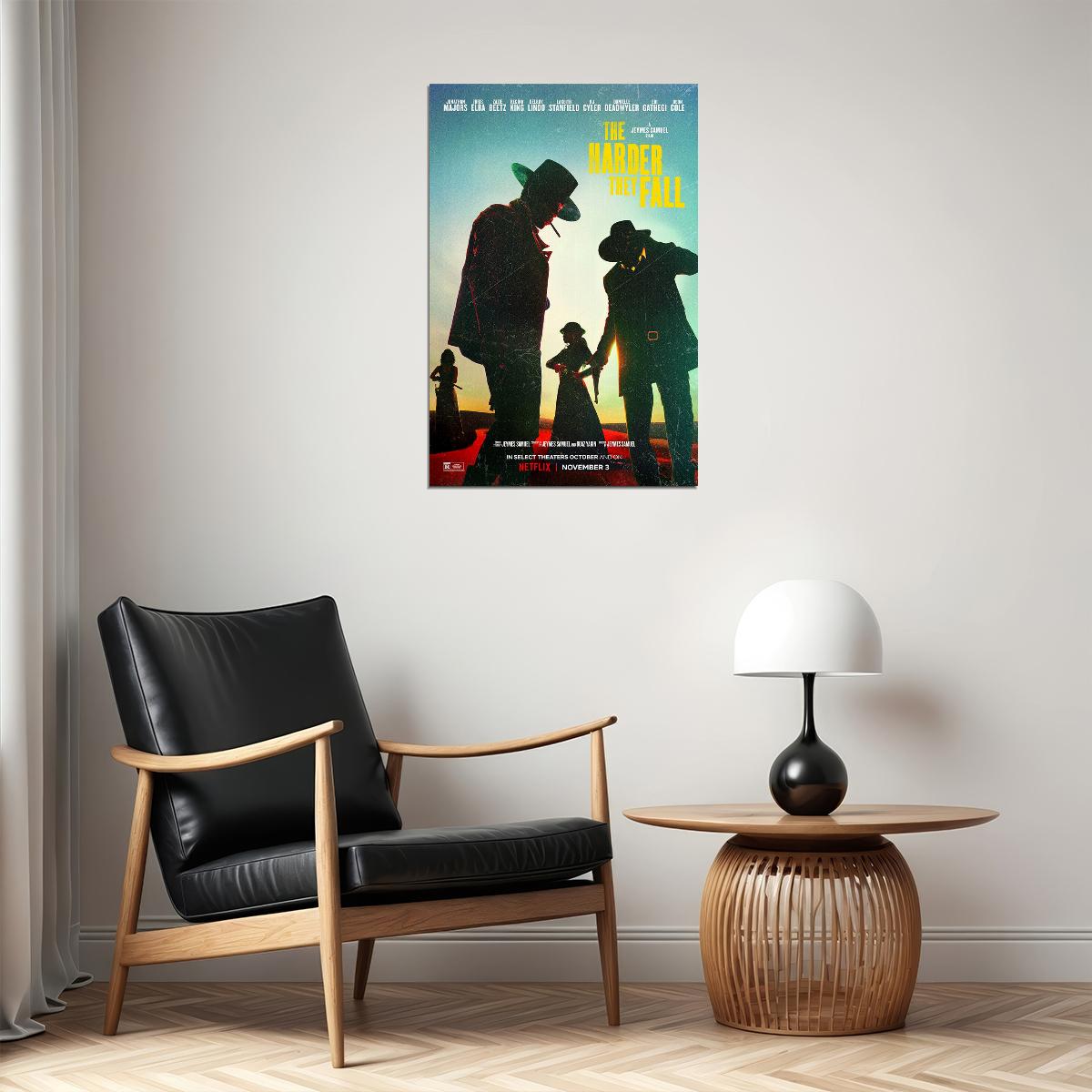 The Harder They Fall Movie Adventure Excitement Poster Wall Art Print Home Wall Decor