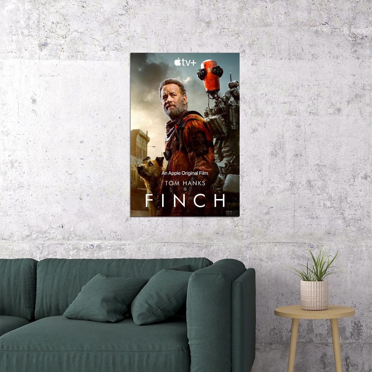 Finch Movie 2021 Action Drama Science Fiction Poster Wall Art Print Home Wall Decor