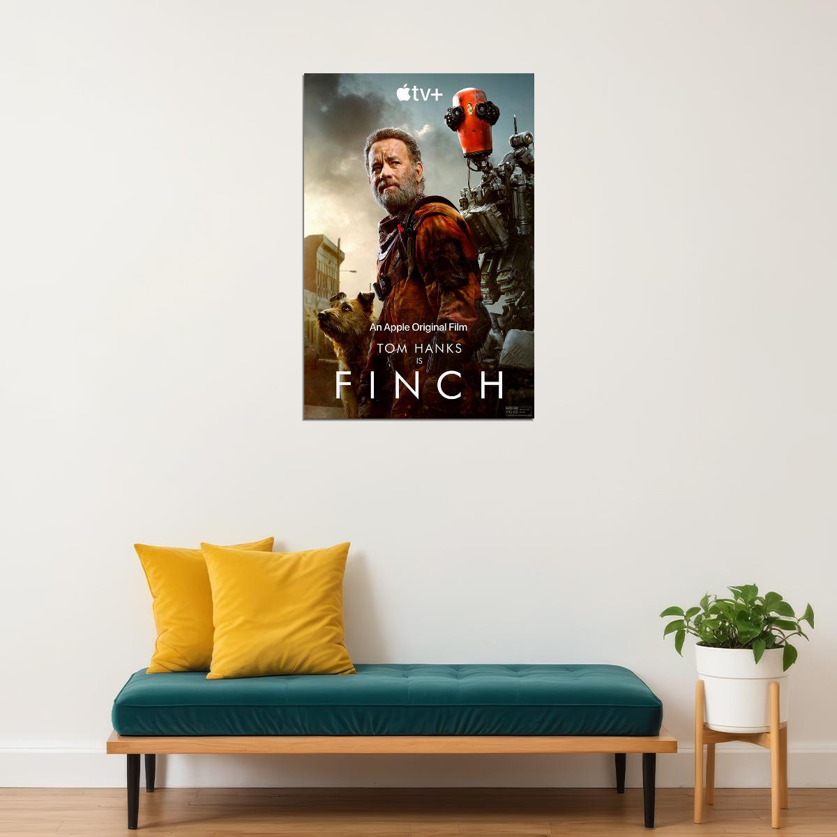 Finch Movie 2021 Action Drama Science Fiction Poster Wall Art Print Home Wall Decor