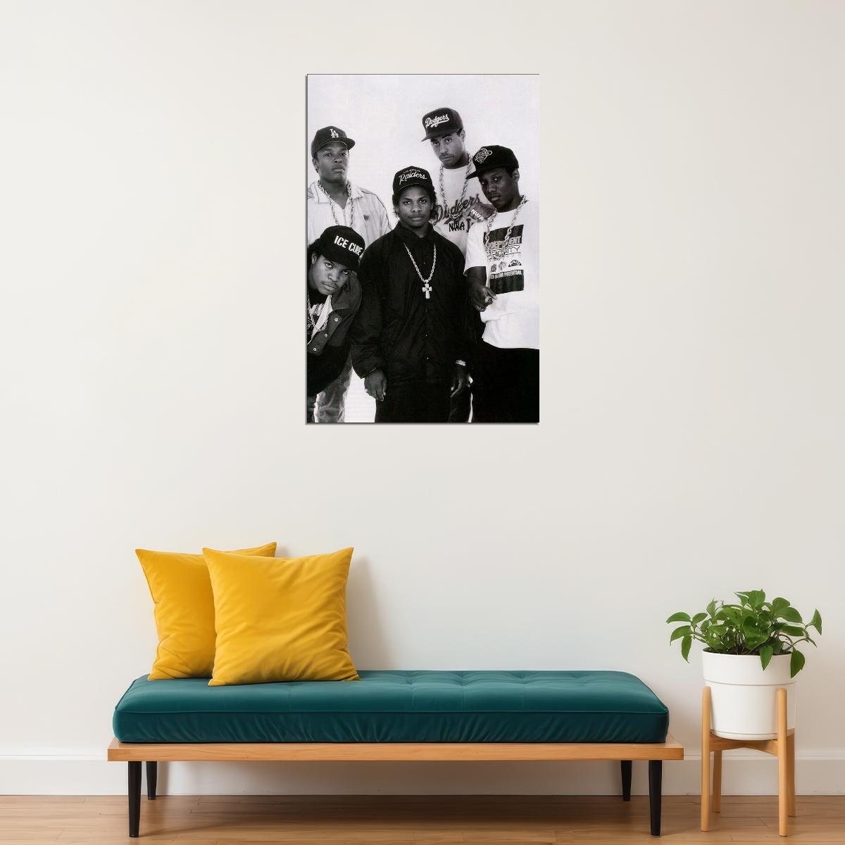 Nwa Dre Eazy Cube 80's 90's Singer Music Poster Wall Art Print Home Wall Decor