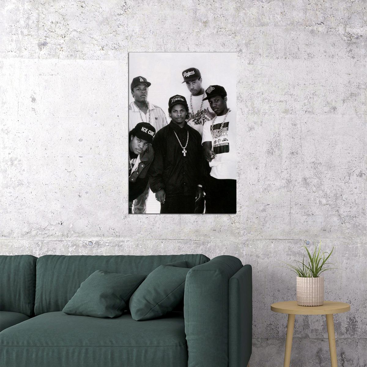 Nwa Dre Eazy Cube 80's 90's Singer Music Poster Wall Art Print Home Wall Decor