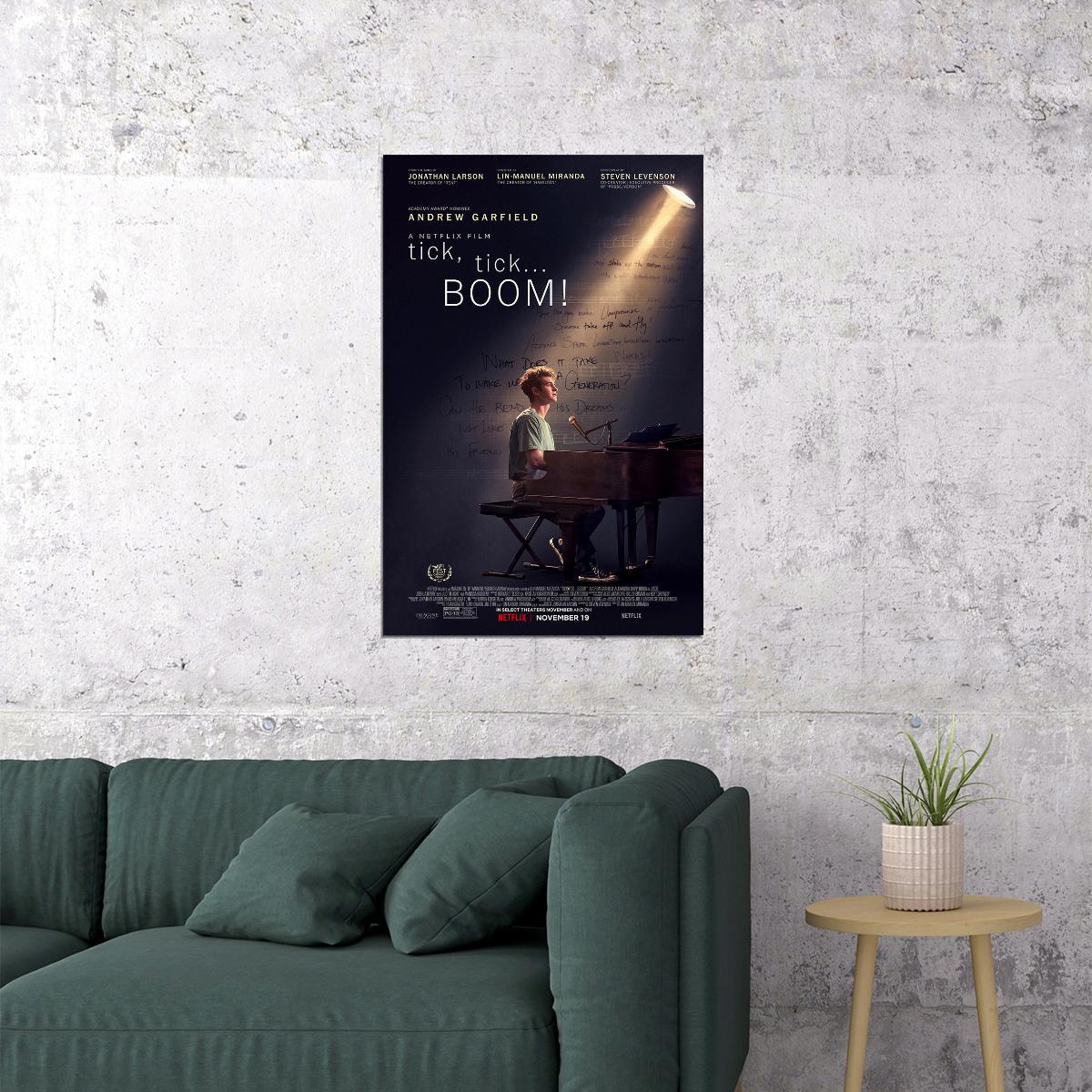 Tick Tick... Boom Movie Drama Musical Biography Poster Wall Art Print Home Wall Decor