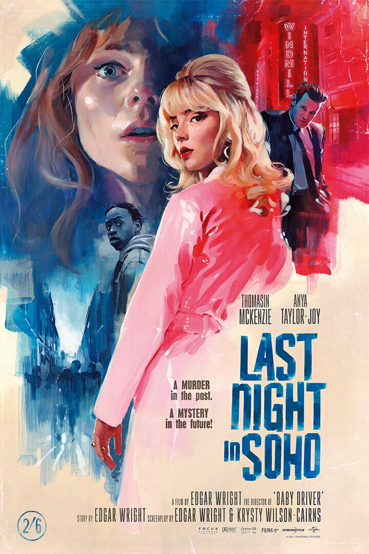 Last Night In Soho Movie Action Drama Mystery Poster Wall Art Print Home Wall Decor