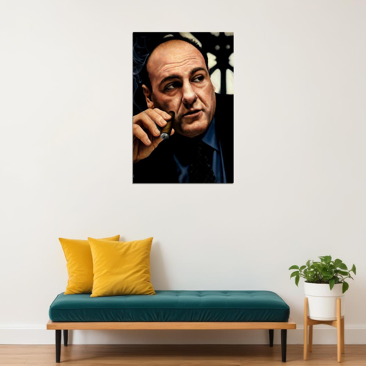 Tony Soprano Portrait The Sopranos Movie Inspired Picture Poster Wall Art Print Home Wall Decor