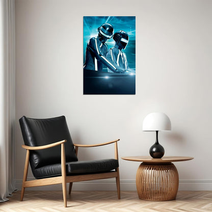 Daft Punk Mask Pop Music Singer Musician Poster Wall Art Print Home Wall Decor