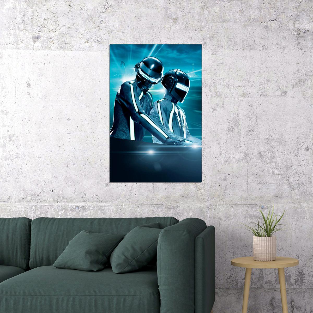 Daft Punk Mask Pop Music Singer Musician Poster Wall Art Print Home Wall Decor