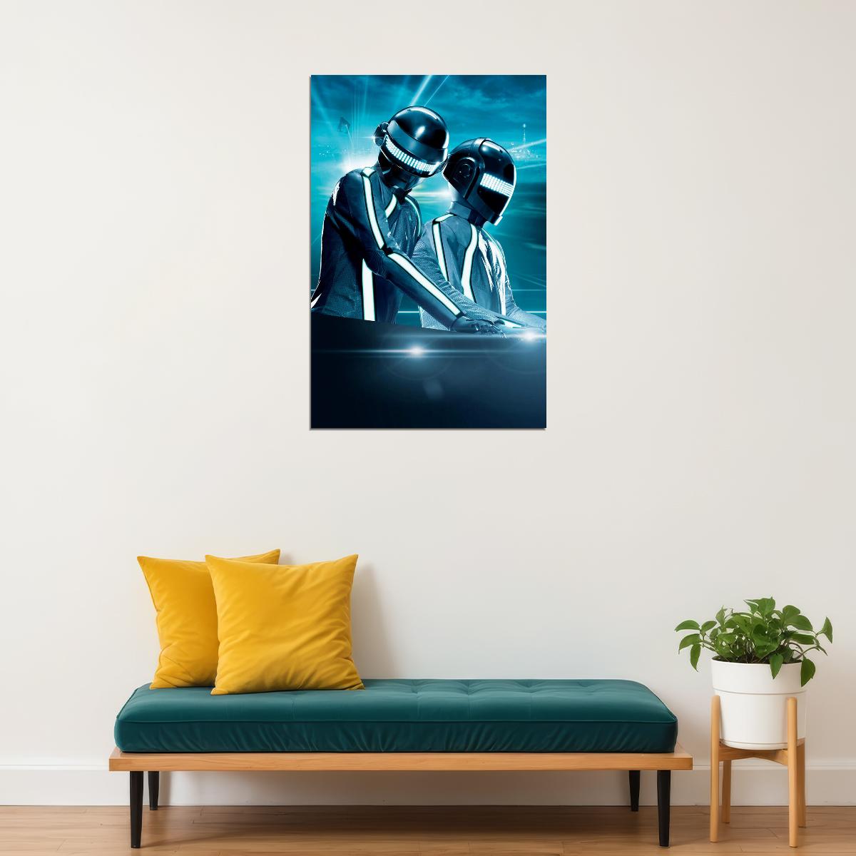 Daft Punk Mask Pop Music Singer Musician Poster Wall Art Print Home Wall Decor