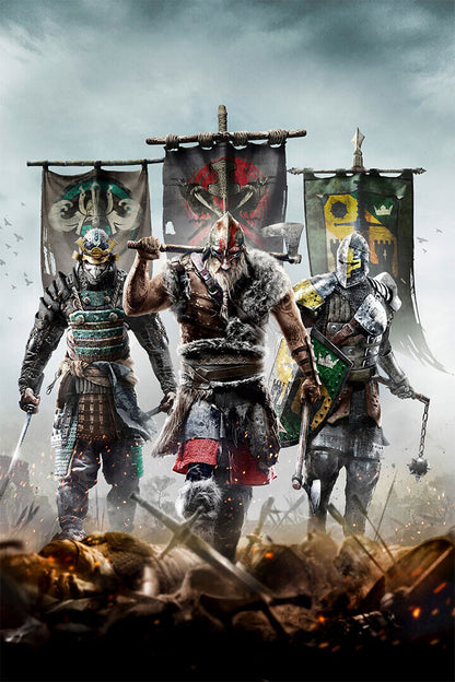 For Honor Video Game Series War Third Person Poster Wall Art Print Home Wall Decor - xonomax