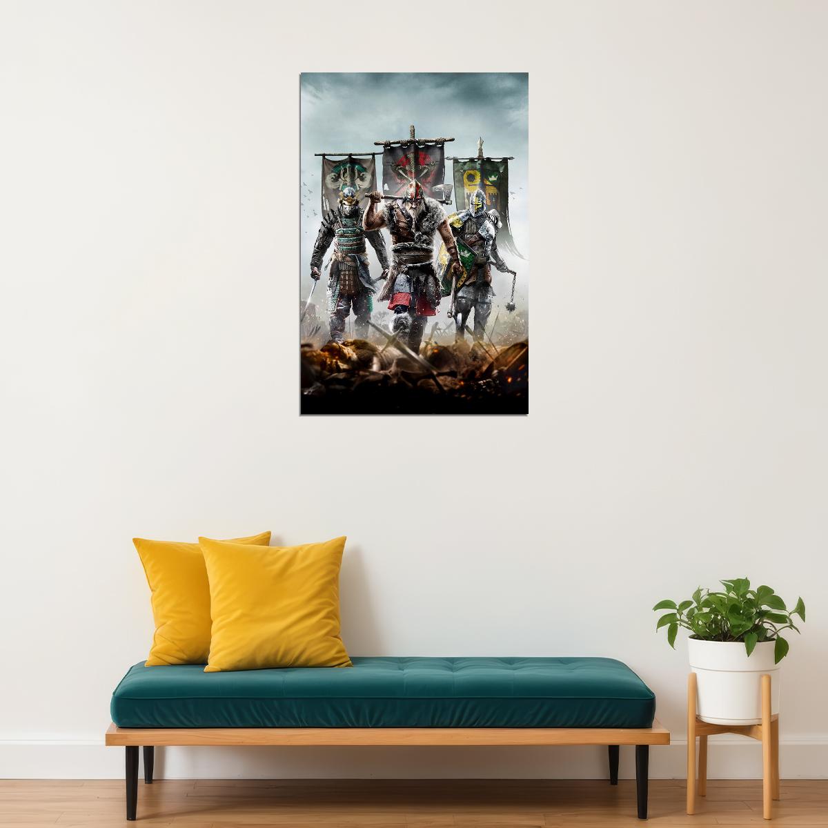 For Honor Video Game Series War Third Person Poster Wall Art Print Home Wall Decor - xonomax