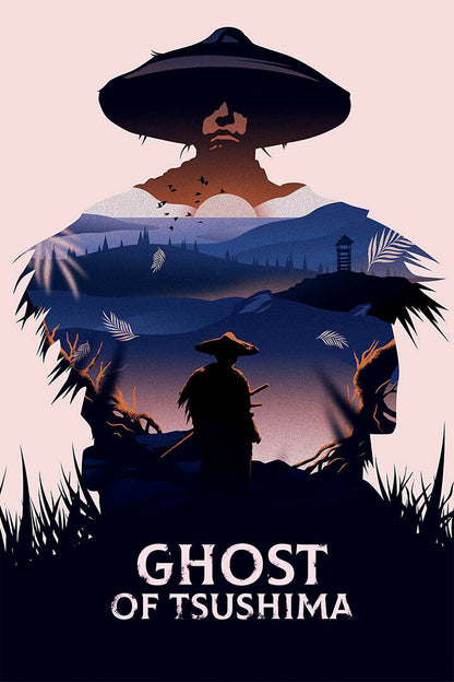 The Game Of Ghost Of Tsushima Video Game Series Poster Wall Art Print Home Wall Decor - xonomax