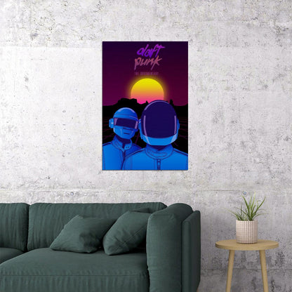 Daft Punk Music Star Electronic Music Duo Poster Wall Art Print Home Wall Decor