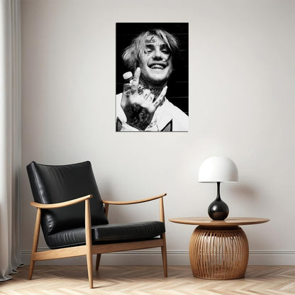 Lil Peep Black And White Picture Poster Wall Art Print Home Wall Decor