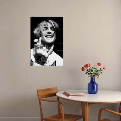 Lil Peep Black And White Picture Poster Wall Art Print Home Wall Decor