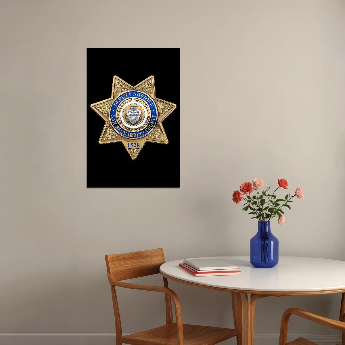 San Bernardino County Sheriff's Department Poster Wall Art Print Home Wall Decor