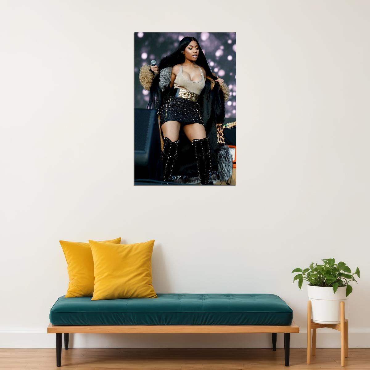 Nicki Minaj Rap Music Actress Famous Singer Poster Wall Art Print Home Wall Decor