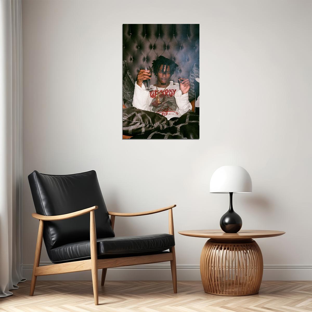 Playboi Carti Smoking Music Hip Hop Rap Singer Star Poster Wall Art Print Home Wall Decor