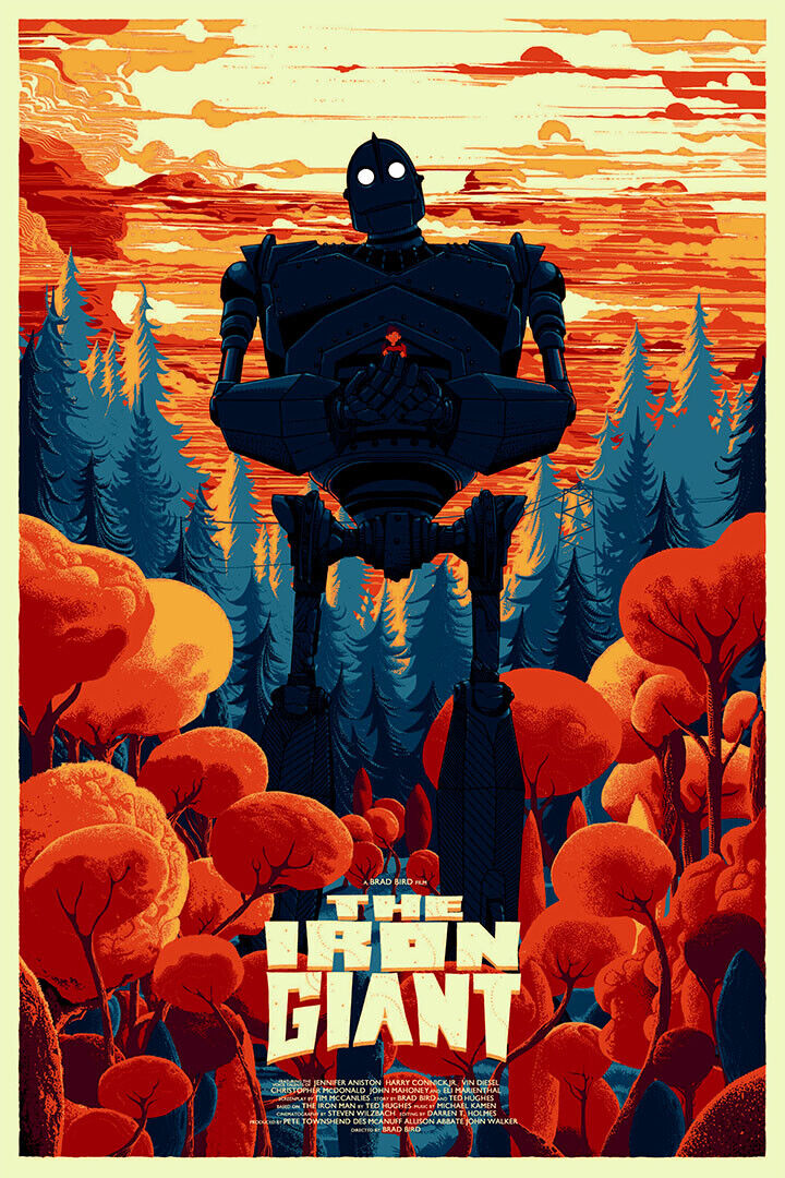 The Iron Giant Classic Comic Movie Fight Film Poster Wall Art Print Home Wall Decor