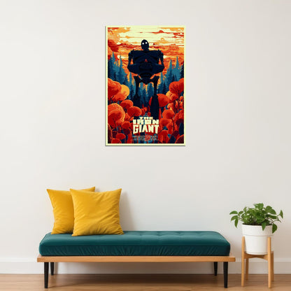 The Iron Giant Classic Comic Movie Fight Film Poster Wall Art Print Home Wall Decor