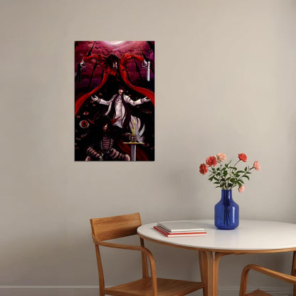 Hellsing Vampire Fighting Anime Action Fantasy Poster Wall Art Print Home Wall Decor