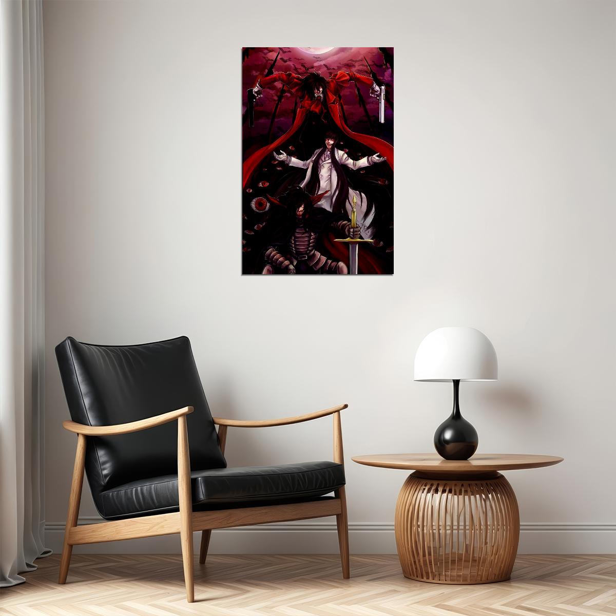 Hellsing Vampire Fighting Anime Action Fantasy Poster Wall Art Print Home Wall Decor