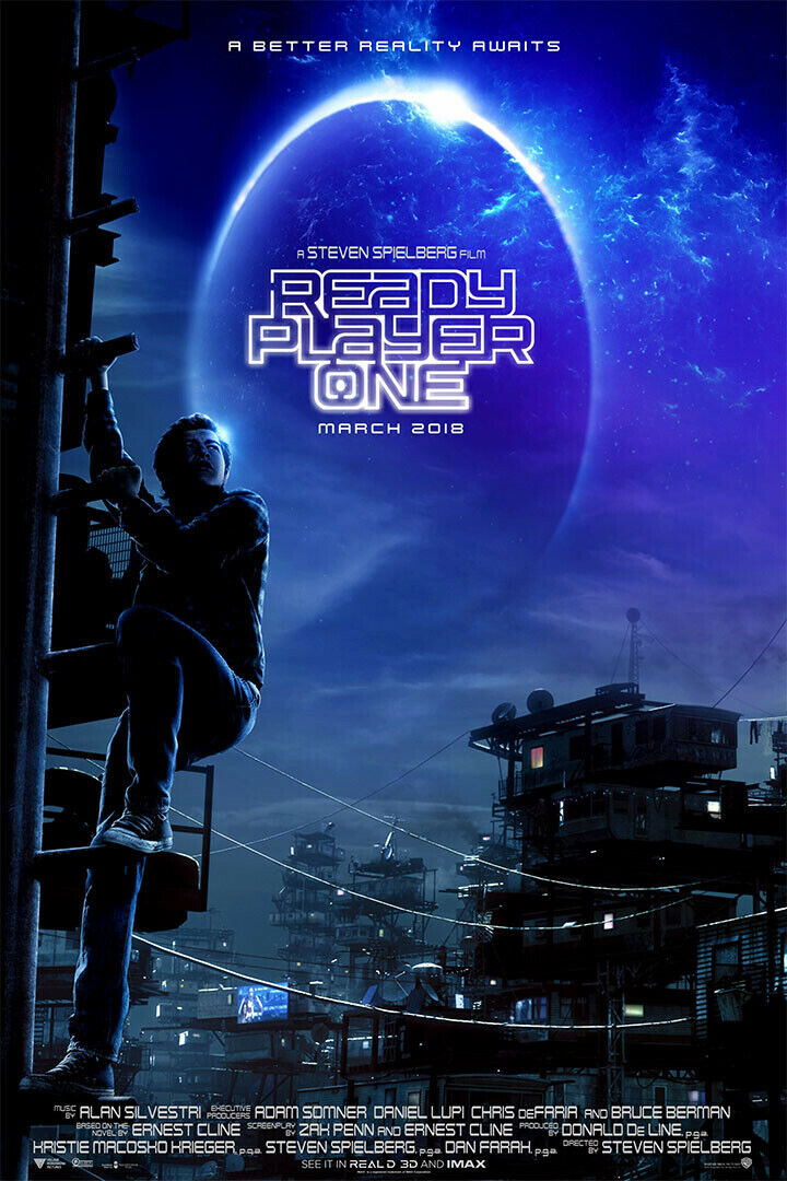 Ready Player One 2018 Back To The Future Movie Poster Wall Art Print Home Wall Decor