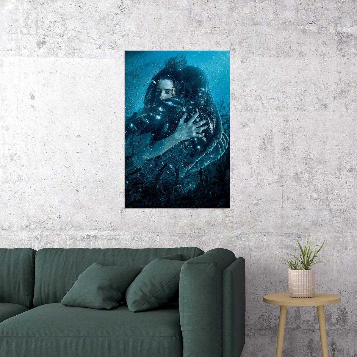 The Shape Of Water 2017 Movie Romantic Drama Poster Wall Art Print Home Wall Decor