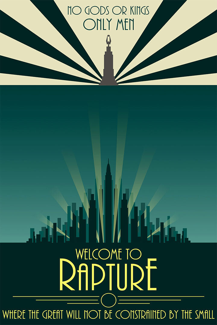 Bioshock Welcome To Rapture Only Hero Games Poster Wall Art Print Home Wall Decor