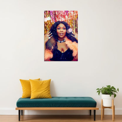 Lizzo Cuz Music 2019 Musician Artist Poster Wall Art Print Home Wall Decor